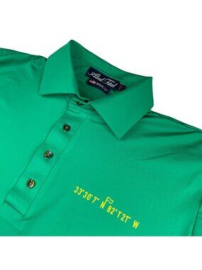 Alial Fital Men's Masters Augusta Latitude Longitude Polo Shirt • USA • Large